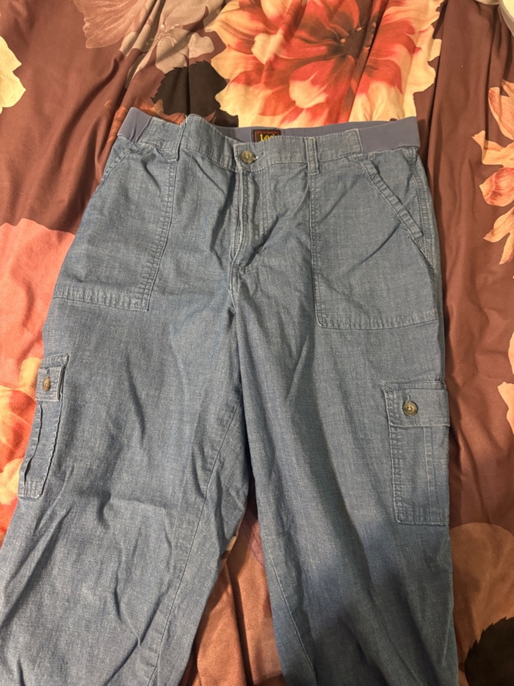 Lee Light Blue Women's Cargo Capris